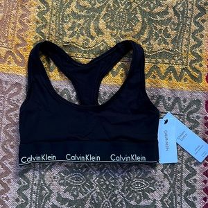 Calvin Klein Naturals Modern Seamless Unlined Cotton Racerback Bralette Size XS